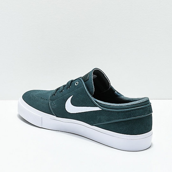 nike sb janoski deep jungle & white skate shoes